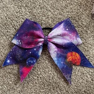 Galaxy Print Cheer Bow